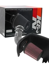 K&N 77-1585KC Performance Air Intake System for Jeep Cherokee 2019-2022, Aluminum, Red Filter                                     - 77-1585KC - Image 5