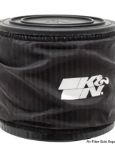 K&N Air Filter Wrap Drycharger AC-1012DK, Round Straight, Black, Silicone Treated Polyester                                     - AC-1012DK - Image 2