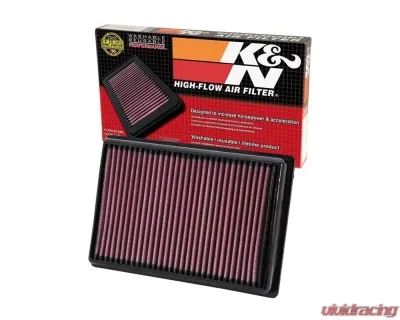 K&N Replacement Air Filter for BMW S1000XR, S1000RR, S1000R, HP4 - Cotton Gauze, Panel - BM-1010