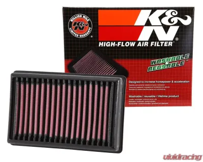 K&N Replacement Air Filter for BMW Motorrad R1200/R1250 Series, Cotton Gauze, Panel Style - BM-1113