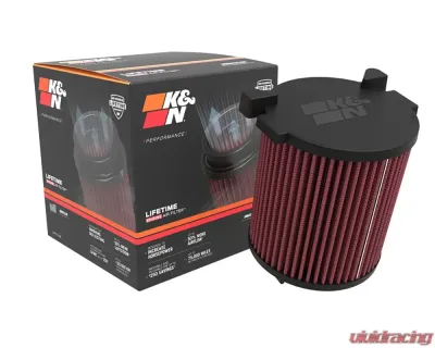 K&N Replacement Air Filter E-2014 for Audi A3, VW Jetta, Passat, Tiguan - Washable Cotton Gauze - E-2014