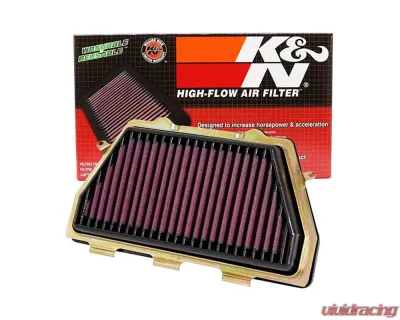 K&N Replacement Air Filter for Honda CBR1000RR 2008-2016, Cotton Gauze, High Performance - HA-1008