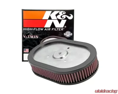 K&N Replacement Air Filter HD-0910 for Harley Davidson 2010-2017 CVO Models, Cotton Gauze, Oval - HD-0910
