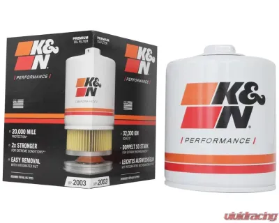 K&N Oil Filter HP-2003 for American Motors, Buick, Cadillac, Jeep, Oldsmobile, Pontiac - HP-2003