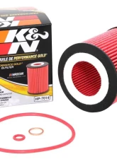 K&N Oil Filter HP-7014 for BMW 2006-2021, High Flow Cartridge, 3.125 in Height                                     - HP-7014 - Image 3