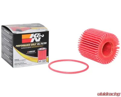 K&N Oil Filter HP-7021 for Toyota Prius, Corolla, Lexus CT200h, Scion xD, 2010-2022 - HP-7021