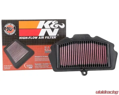 K&N Replacement Air Filter KA-4018 for Kawasaki Ninja 400 Z400 2019-2022, Cotton Gauze - KA-4018