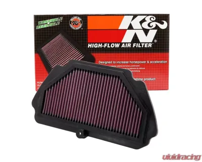 K&N Replacement Air Filter for Kawasaki Ninja ZX-6R 2009-2022, Panel, Cotton Gauze - KA-6009