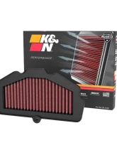 K&N Replacement Air Filter KA-6517 for Kawasaki Ninja 650, Z650, 2017-2022, Cotton Gauze                                     - KA-6517 - Image 4
