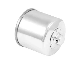 K&N Oil Filter KN-138C for Aprilia, Suzuki, Arctic Cat - Chrome Spin-On, 17mm Nut
