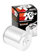 K&N Oil Filter KN-170C for Harley Davidson FLHR, FLHTCU, XL1200, FXR, FXST, 1981-2019, Chrome Spin-On                                     - KN-170C - Image 3