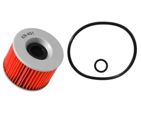 K&N Oil Filter KN-401 for Honda, Kawasaki, Yamaha - Cartridge Style, High Flow Media