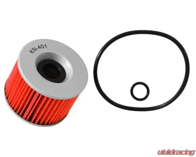 K&N Oil Filter KN-401 for Honda, Kawasaki, Yamaha - Cartridge Style, High Flow Media - KN-401