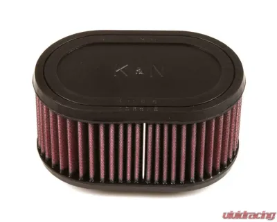 K&N Universal Clamp-On Air Filter R-0990, Oval Cotton Gauze, 6.125 x 3.875 in, Dual Flange - R-0990