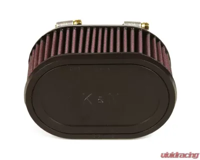 K&N Universal Clamp-On Air Filter R-0990, Oval Cotton Gauze, 6.125 x 3.875 in, Dual Flange - R-0990