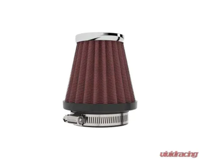 K&N Universal Clamp-On Air Filter RC-1060, 3 in Red Cotton Gauze, Round Tapered Design - RC-1060