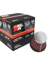 K&N Universal Clamp-On Air Filter RC-1060, 3 in Red Cotton Gauze, Round Tapered Design                                     - RC-1060 - Image 4