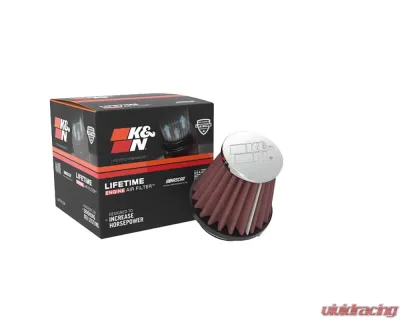 K&N Universal Clamp-On Air Filter Red Cotton Gauze for Suzuki GT380/GT550 1974-1977 - RC-1070