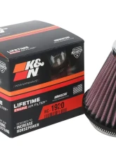 K&N Universal Clamp-On Air Filter, 3.5 in Diameter, Red Cotton Gauze, Round Tapered                                     - RC-1920 - Image 4