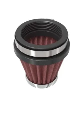 K&N Universal Clamp-On Air Filter RC-2340, 3 in Red Cotton Gauze, Round Tapered Design                                     - RC-2340 - Image 2