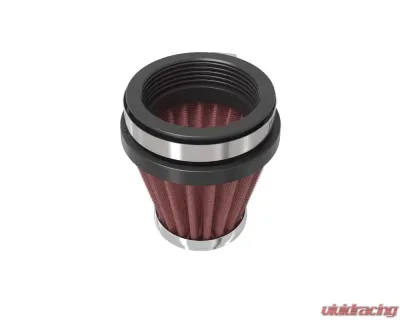K&N Universal Clamp-On Air Filter RC-2340, 3 in Red Cotton Gauze, Round Tapered Design - RC-2340