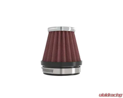 K&N Universal Clamp-On Air Filter RC-2340, 3 in Red Cotton Gauze, Round Tapered Design - RC-2340