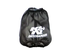 K&N Air Filter Wrap Drycharger RC-4160DK Round Tapered Black Silicone 5.125