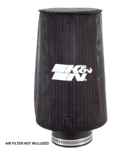K&N Air Filter Wrap PreCharger RE-0810PK Round Tapered Black Polyester 6" ID                                     - RE-0810PK - Image 2