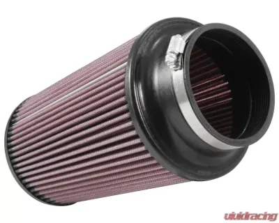 K&N Universal Clamp-On Air Filter, 6 in Diameter, Red Cotton Gauze, Round Tapered Design - RE-0870