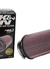 K&N Universal Clamp-On Air Filter, 6 in Diameter, Red Cotton Gauze, Round Tapered Design                                     - RE-0870 - Image 4