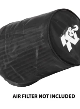 K&N Air Filter Wrap RE-5286DK, Round Straight, Black, Silicone Treated Polyester, 2.25 in Height                                     - RE-5286DK - Image 2