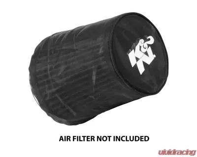 K&N Air Filter Wrap RE-5286DK, Round Straight, Black, Silicone Treated Polyester, 2.25 in Height - RE-5286DK