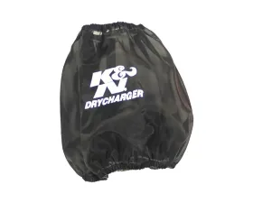 K&N Air Filter Wrap RF-1048DK, Round Tapered, Black, Silicone Treated Polyester