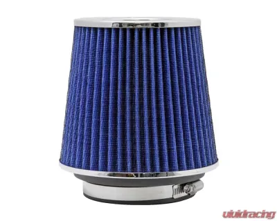 K&N Universal Clamp-On Air Filter RG-1001BL, Blue, 6" Diameter, Cotton Gauze, Washable - RG-1001BL