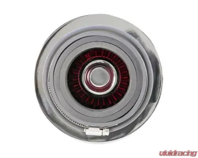 K&N Universal Clamp-On Air Filter RG-1001RD, 6in Red Cotton Gauze, Round Tapered - RG-1001RD