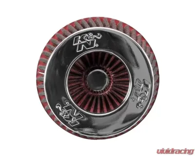 K&N Universal Clamp-On Air Filter RG-1001RD, 6in Red Cotton Gauze, Round Tapered - RG-1001RD
