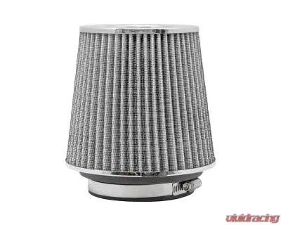K&N Universal Clamp-On Air Filter RG-1001WT, 6 in White Cotton Gauze, Round Tapered - RG-1001WT