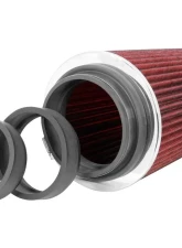 K&N Universal Clamp-On Air Filter RG-1002RD, Red Cotton Gauze, 6in Diameter, Washable                                     - RG-1002RD - Image 3