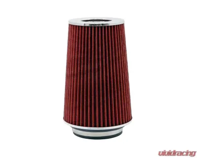 K&N Universal Clamp-On Air Filter RG-1002RD, Red Cotton Gauze, 6in Diameter, Washable - RG-1002RD