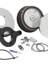 Harley Davidson RK-3933 K&N High-Flow Air Intake System, Chrome & Red Filter, 2006-2017 Models                                     - RK-3933 - Image 2