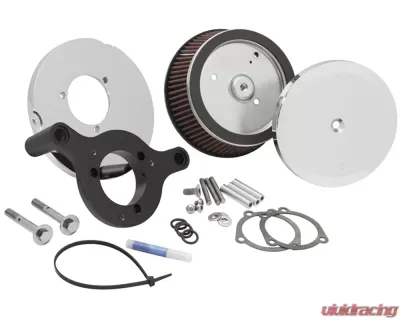 Harley Davidson RK-3933 K&N High-Flow Air Intake System, Chrome & Red Filter, 2006-2017 Models - RK-3933