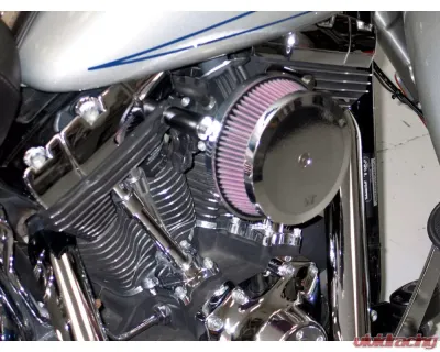 Harley Davidson RK-3933 K&N High-Flow Air Intake System, Chrome & Red Filter, 2006-2017 Models - RK-3933