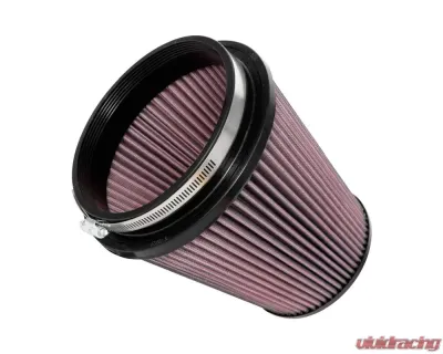 K&N Universal Clamp-On Air Filter, 7.5 in Red Cotton Gauze, Round Tapered Design - RU-1041