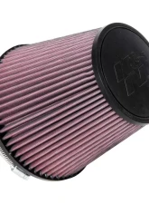 K&N Universal Clamp-On Air Filter, 7.5 in Red Cotton Gauze, Round Tapered Design                                     - RU-1042 - Image 3