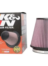 K&N Universal Clamp-On Air Filter, 7.5 in Red Cotton Gauze, Round Tapered Design                                     - RU-1042 - Image 3
