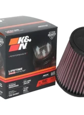 K&N RU-1682 Universal Clamp-On Air Filter, 5.5" Diameter, Red Cotton Gauze, Tapered Conical                                     - RU-1682 - Image 4
