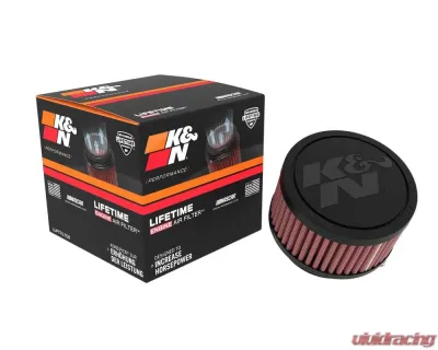 K&N RU-1900 Universal Clamp-On Air Filter, 3.5" Diameter, Cotton Gauze, Round Shape - RU-1900