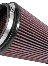 K&N Universal Clamp-On Air Filter RU-2805XD, 6.5in Red Cotton Gauze, Tapered Conical                                     - RU-2805XD - Image 2