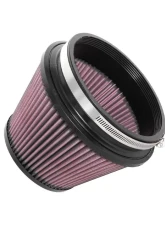K&N Universal Clamp-On Air Filter, 7.5 in Red Cotton Gauze, Round Tapered Design                                     - RU-2960 - Image 2
