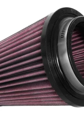 K&N Universal Clamp-On Air Filter, 5 in Diameter, Cotton Gauze, Red, Round Tapered                                     - RU-3250 - Image 2
